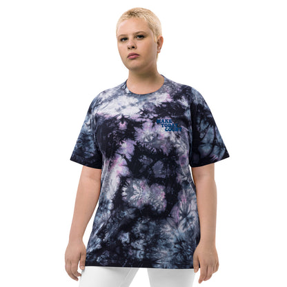 Make Today Count Oversized tie-dye t-shirt (Blue)