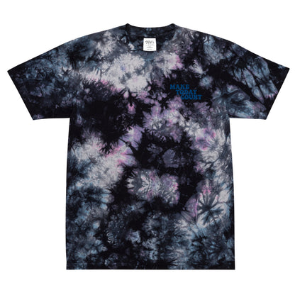 Make Today Count Oversized tie-dye t-shirt (Blue)