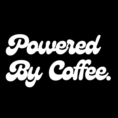 Powered By Coffee Stainless steel tumbler (White)