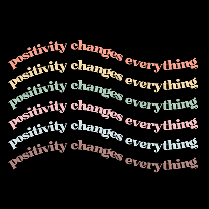 Positivity Changes Everything Stainless steel tumbler (Rainbow)