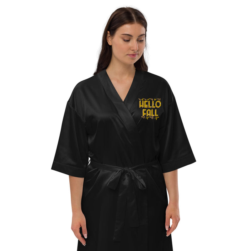 Hello Fall Satin robe