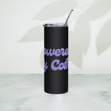 Powered By Coffee Stainless steel tumbler (Purple)