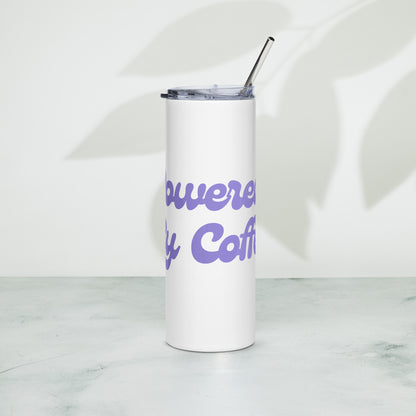 Powered By Coffee Stainless steel tumbler (Purple)