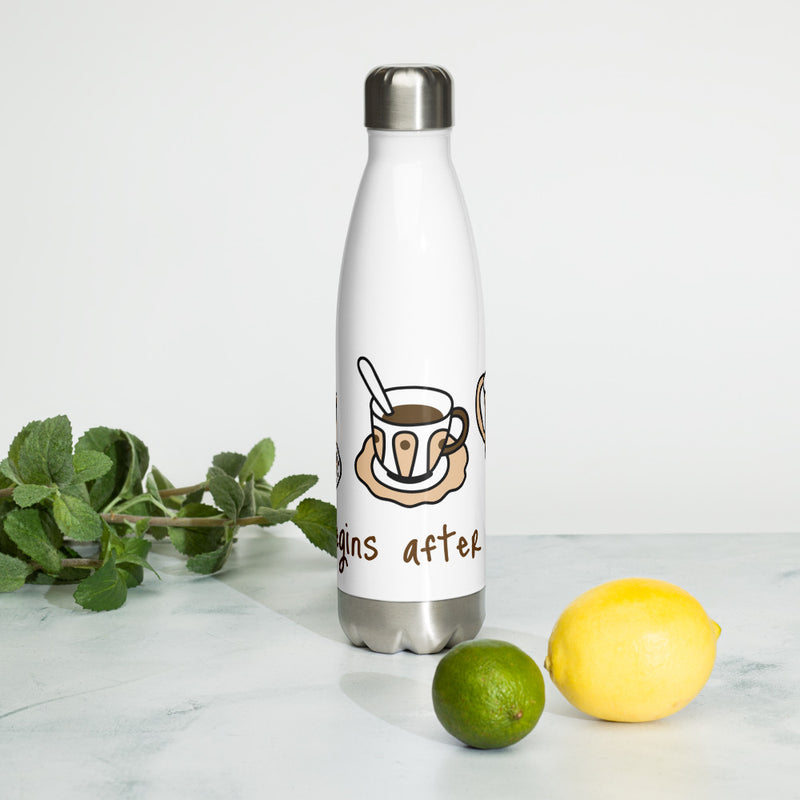 Life Begins After Coffee Stainless Steel Water Bottle
