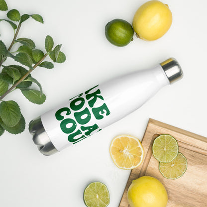 Make Today Count Stainless Steel Water Bottle (Green)