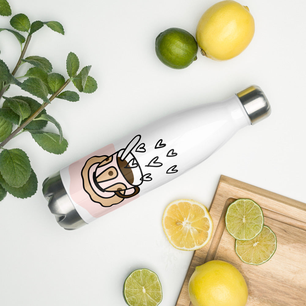 Coffee Heart Stainless Steel Water Bottle