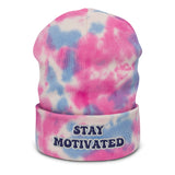 Stay Motivated Tie-dye beanie