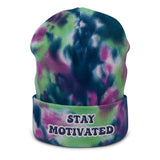 Stay Motivated Tie-dye beanie