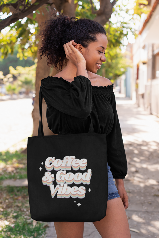 Coffee & Good Vibes Eco Tote Bag