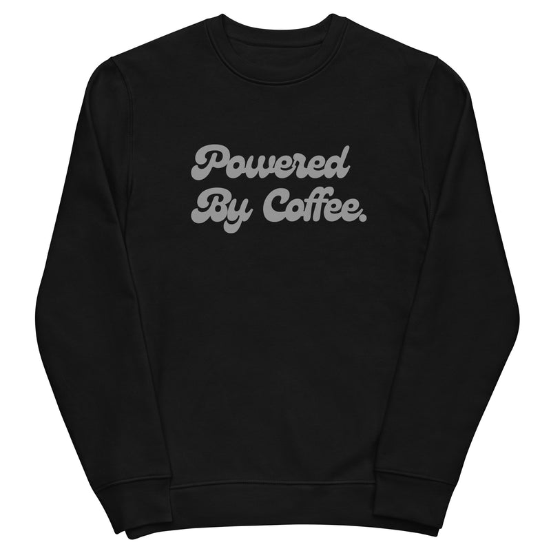 Powered By Coffee Unisex eco sweatshirt (Grey)