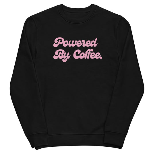 Powered By Coffee Unisex eco sweatshirt (Pink)