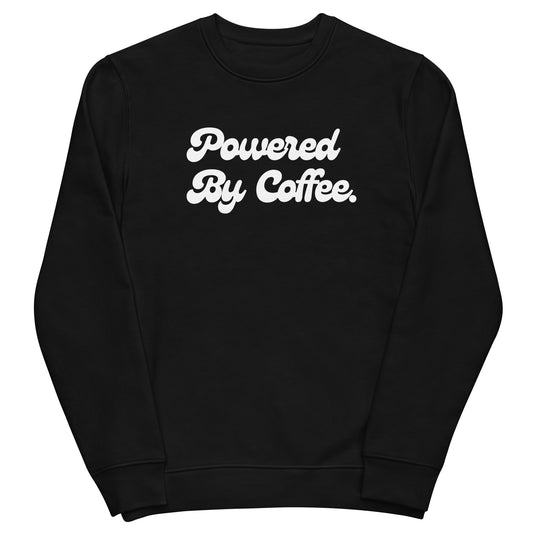 Powered By Coffee Unisex eco sweatshirt (White)