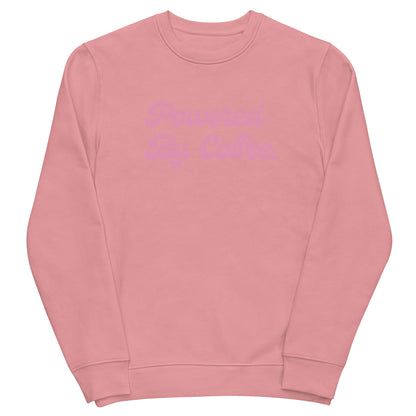 Powered By Coffee Unisex eco sweatshirt (Pink)