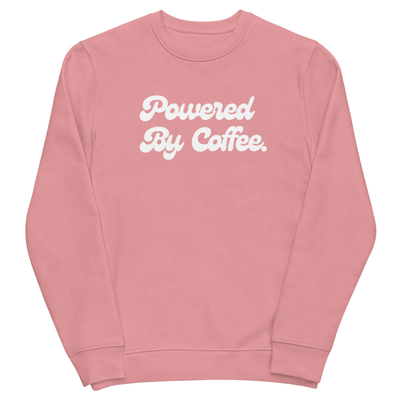 Powered By Coffee Unisex eco sweatshirt (White)