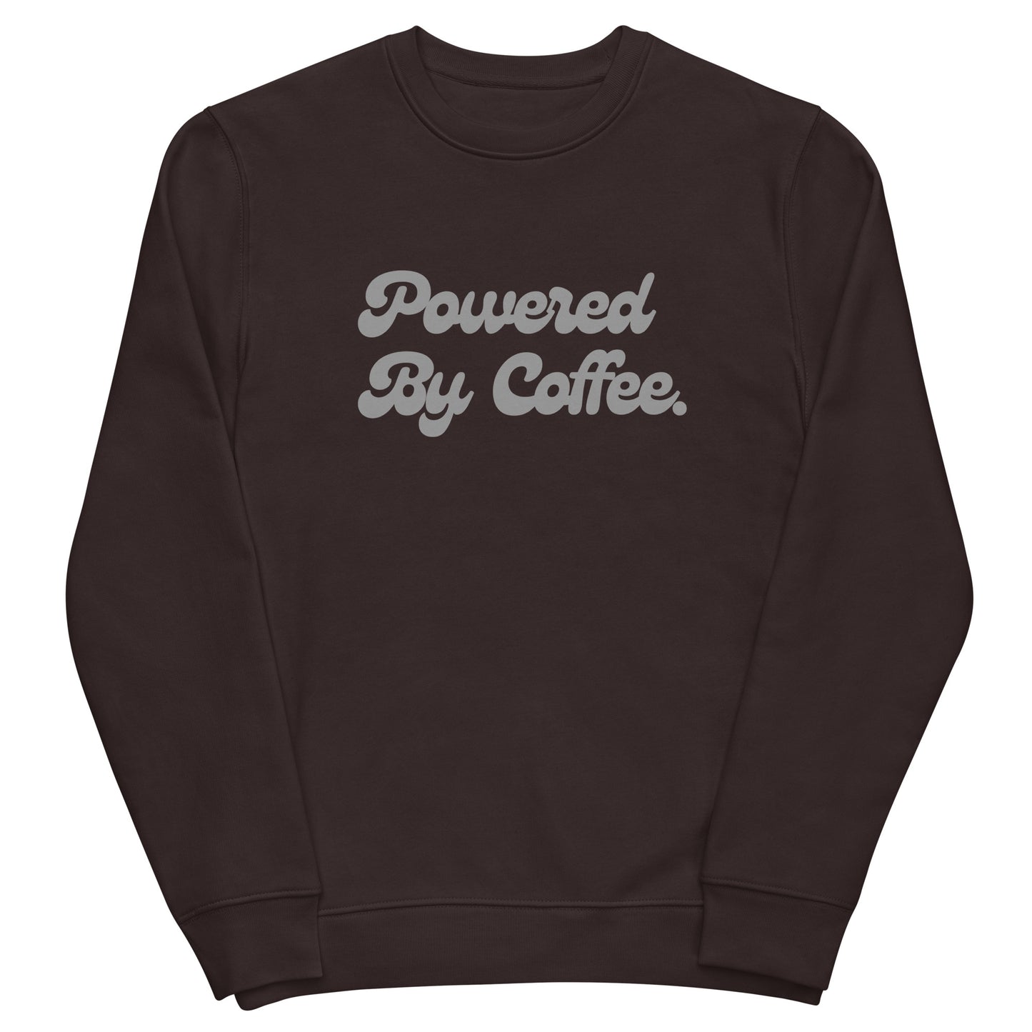 Powered By Coffee Unisex eco sweatshirt (Grey)
