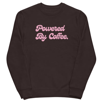 Powered By Coffee Unisex eco sweatshirt (Pink)