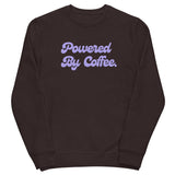Powered By Coffee Unisex eco sweatshirt (Purple)