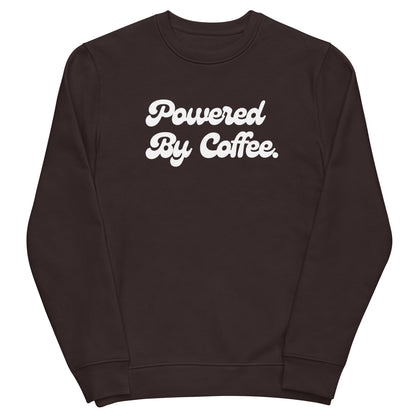 Powered By Coffee Unisex eco sweatshirt (White)