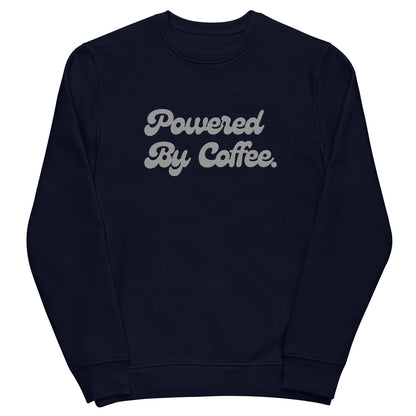 Powered By Coffee Unisex eco sweatshirt (Grey)