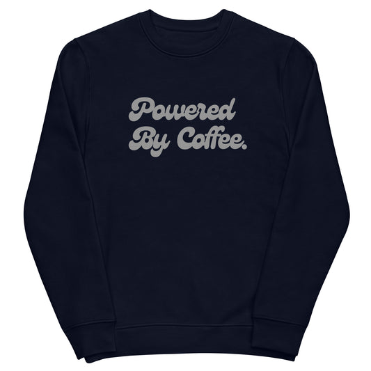 Powered By Coffee Unisex eco sweatshirt (Grey)