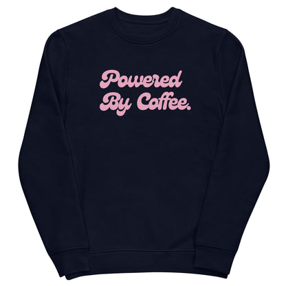 Powered By Coffee Unisex eco sweatshirt (Pink)