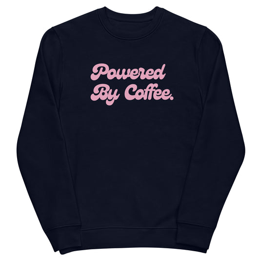Powered By Coffee Unisex eco sweatshirt (Pink)