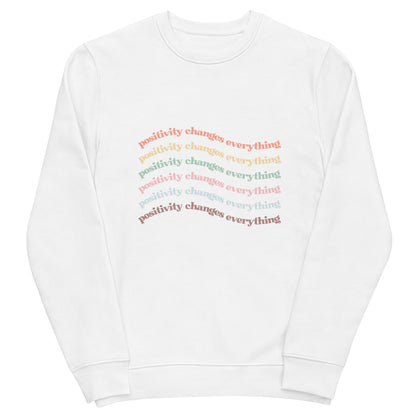 Positivity Changes Everything Unisex eco sweatshirt (Rainbow)