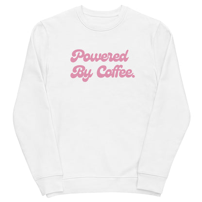 Powered By Coffee Unisex eco sweatshirt (Pink)