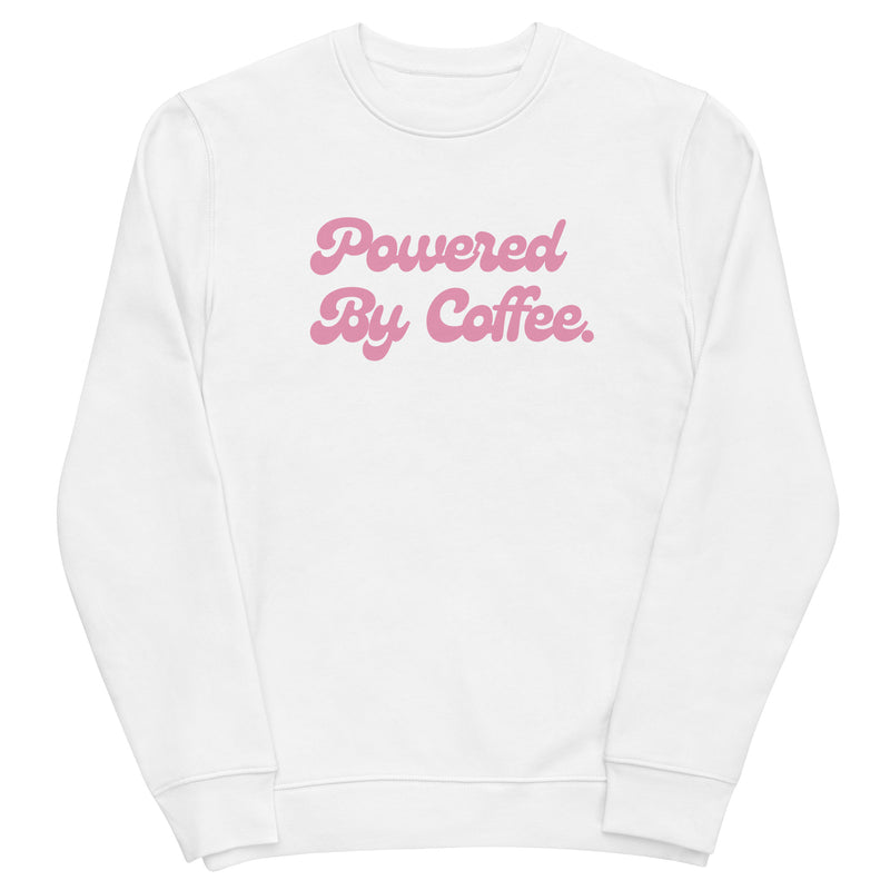 Powered By Coffee Unisex eco sweatshirt (Pink)