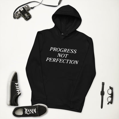 Progress Not Perfection Unisex Eco Hoodie