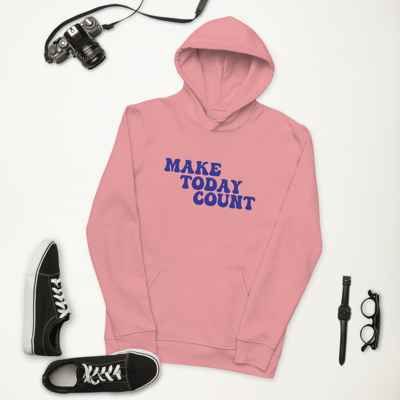 Make Today Count Unisex eco hoodie (Blue)