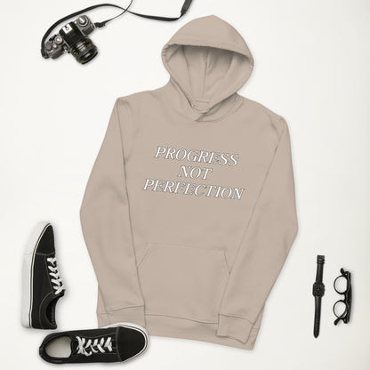 Progress Not Perfection Unisex Eco Hoodie