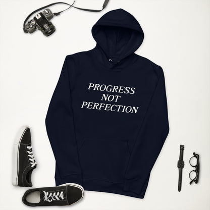 Progress Not Perfection Unisex Eco Hoodie