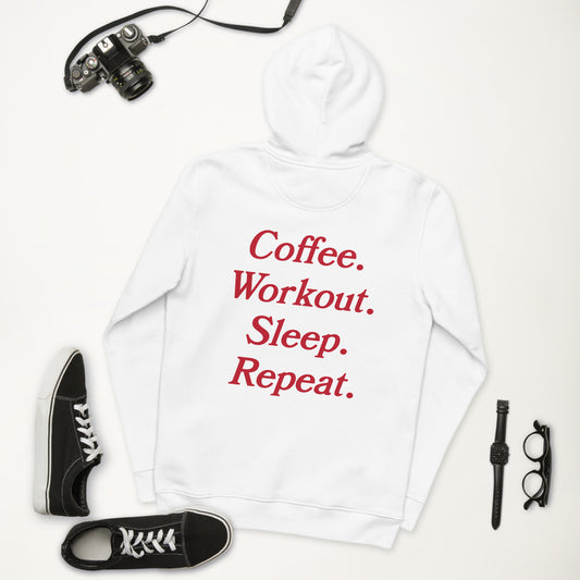Coffee Workout Sleep Repeat Unisex essential eco hoodie