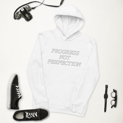 Progress Not Perfection Unisex Eco Hoodie