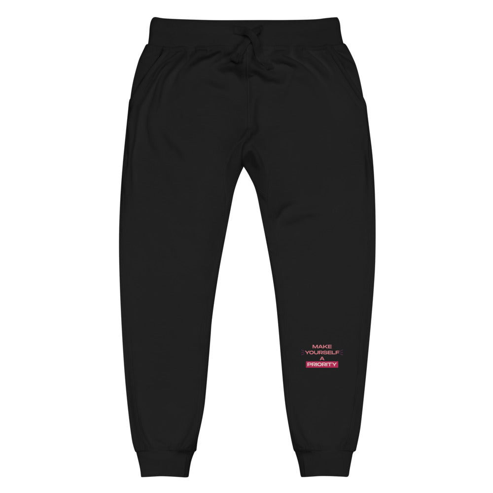 Make Yourself A Priority Unisex fleece sweatpants