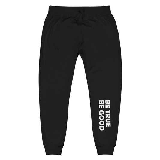 Be True Be Good Unisex fleece sweatpants (white)