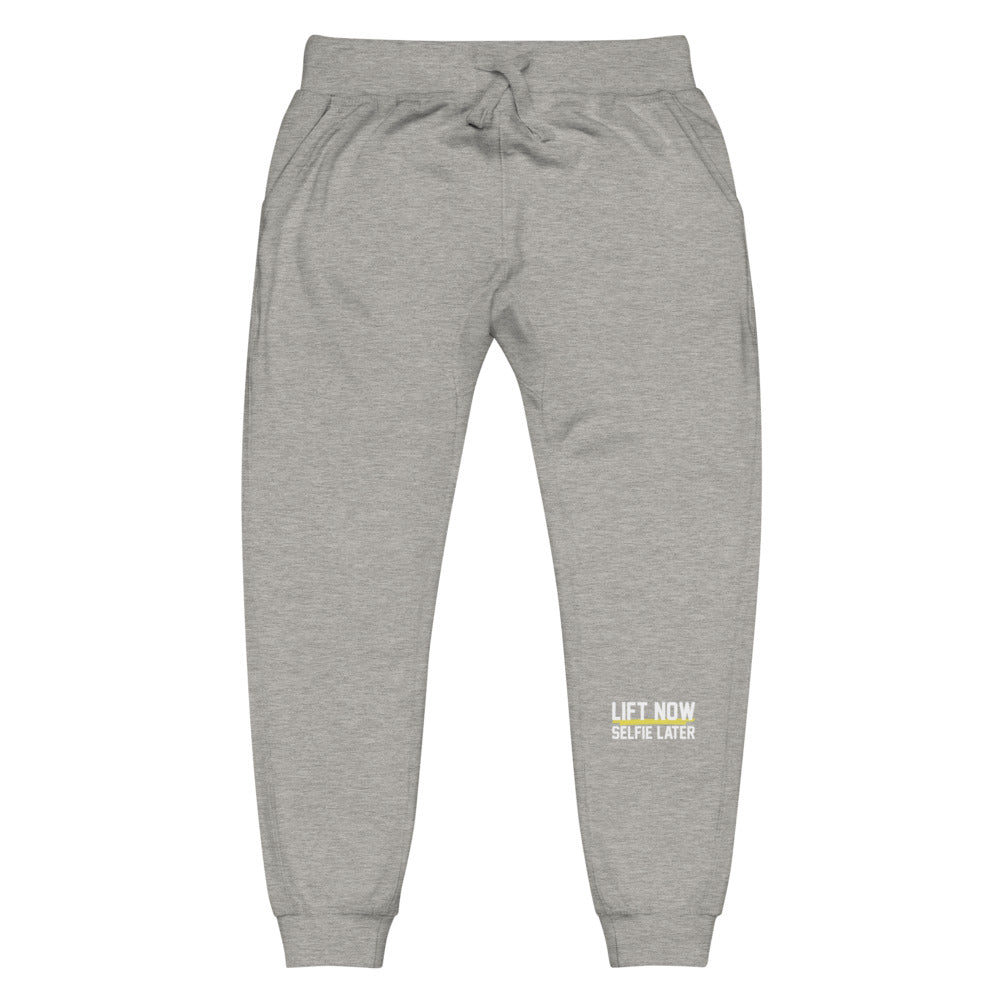 Lift Now Selfie Later Unisex fleece sweatpants