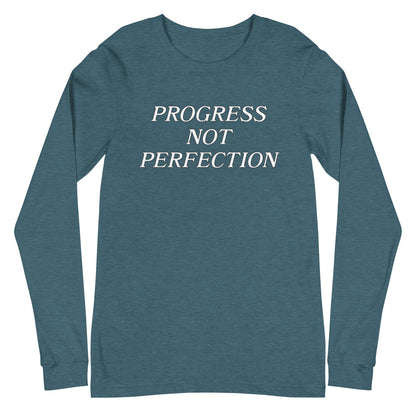 Progress Not Perfection Unisex Long Sleeve Tee
