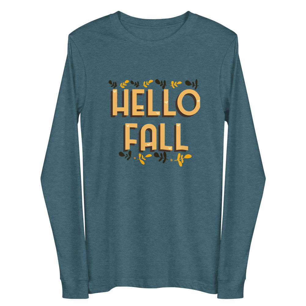 Hello Fall Unisex Long Sleeve Tee