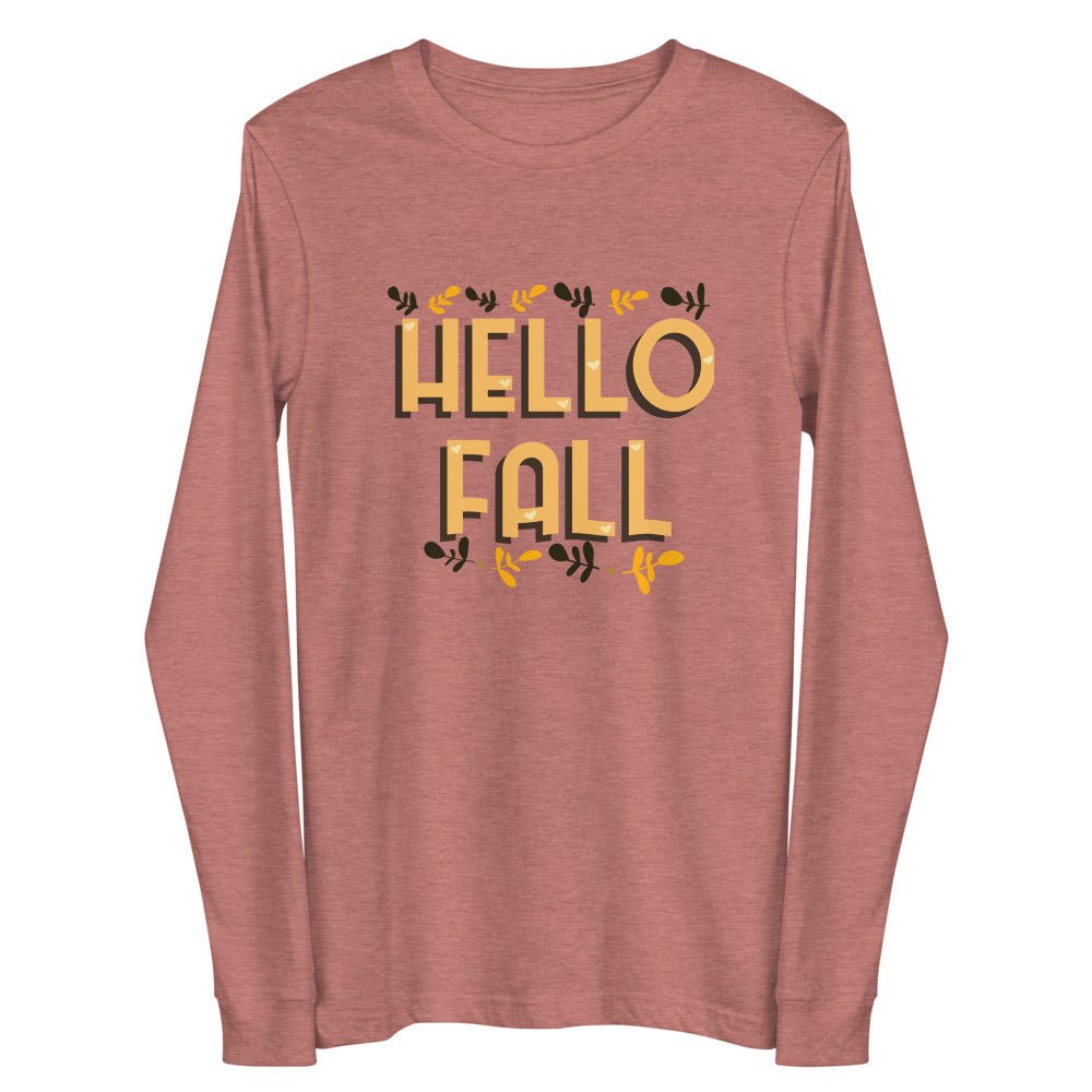 Hello Fall Unisex Long Sleeve Tee