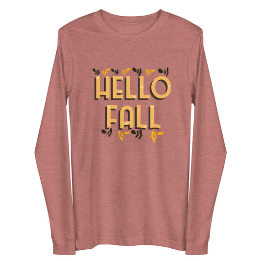 Hello Fall Unisex Long Sleeve Tee