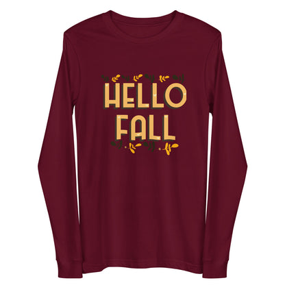 Hello Fall Unisex Long Sleeve Tee