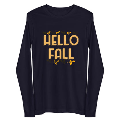 Hello Fall Unisex Long Sleeve Tee
