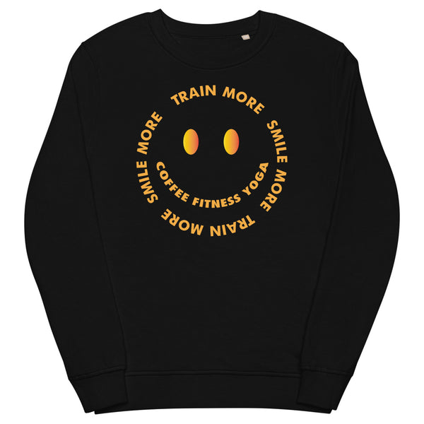 Train More Smile More Unisex organic sweatshirt