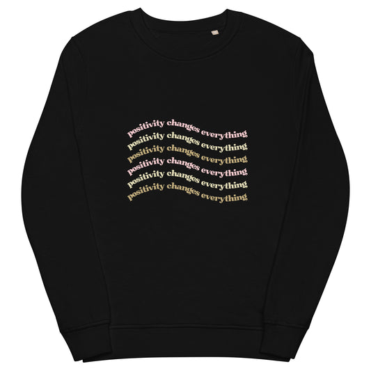 Positivity Changes Everything Unisex organic sweatshirt (Neutral)