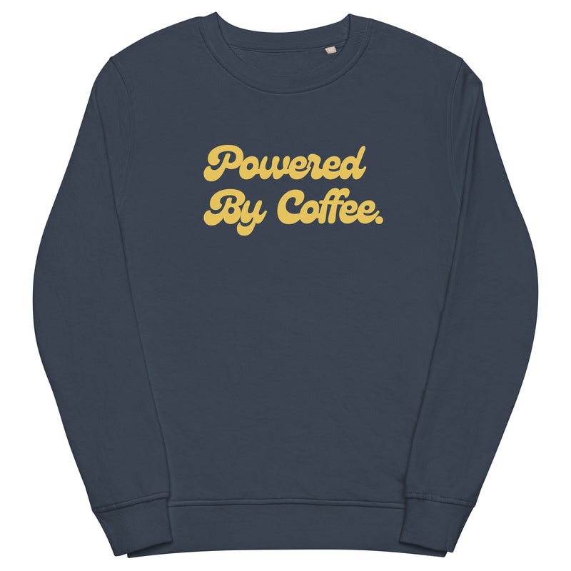 Powered By Coffee Unisex organic sweatshirt (Yellow)