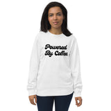 Powered By Coffee Unisex organic sweatshirt (Black)