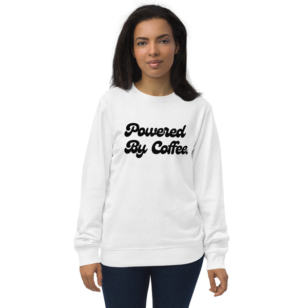 Powered By Coffee Unisex organic sweatshirt (Black)