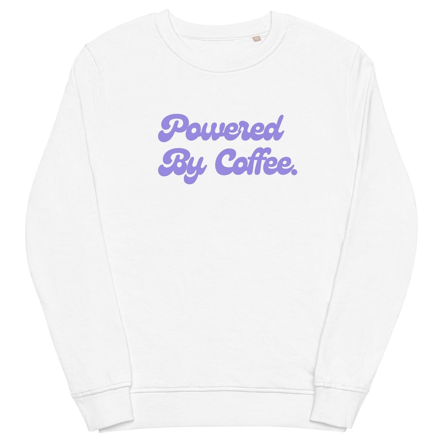 Powered By Coffee Unisex organic sweatshirt (Purple)